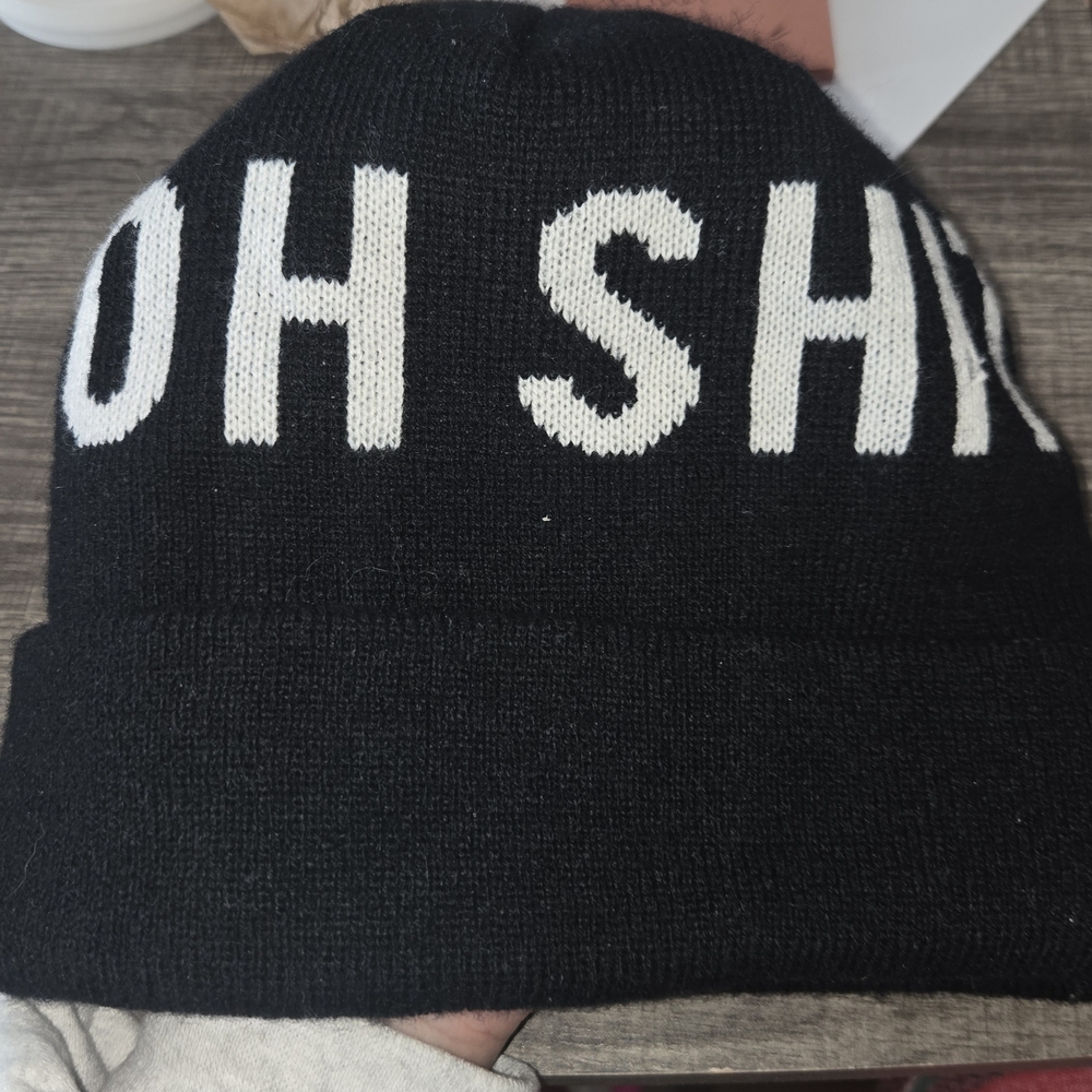 Dimepiece Bold Text Winter Cap - Black/White